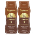 Coppertone SPF 8 Tanning Lotion, Water Resistant, 8 Fl Oz, Pack of 2