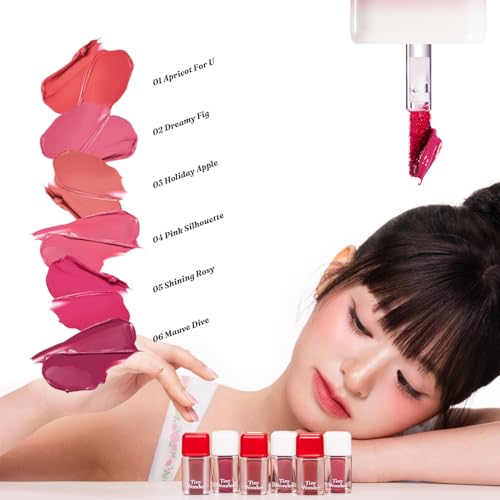 Hyper Dewy Lip Tint - Ultra-Glossy Hypoallergenic Cruelty-Free Lightweight Travel Friendly Korean Lipstick with Antioxidant Protection & Plumping Effect - #05 Shining Rosy