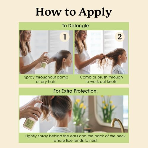 Daily Lice Prevention Detangler Spray 8oz – Sandalwood & Mint