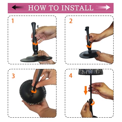 Adjustable Wig Stand with Iron Base (12.6-18.5 inch)