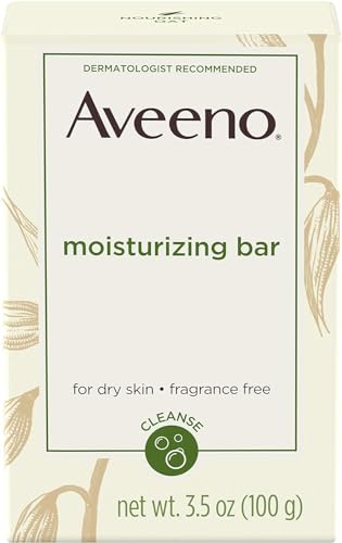 Aveeno Moisturizing Bar with Natural Colloidal Oatmeal for Dry Skin, Fragrance Free, 3.5 Oz (2 Pack)