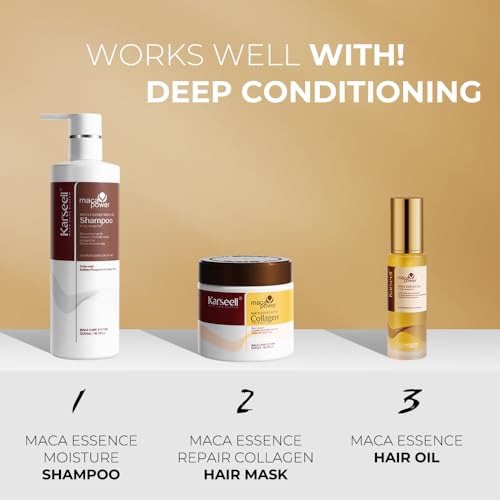 Karseell Collagen Hair Treatment Set - Deep Repair Mask & Shampoo