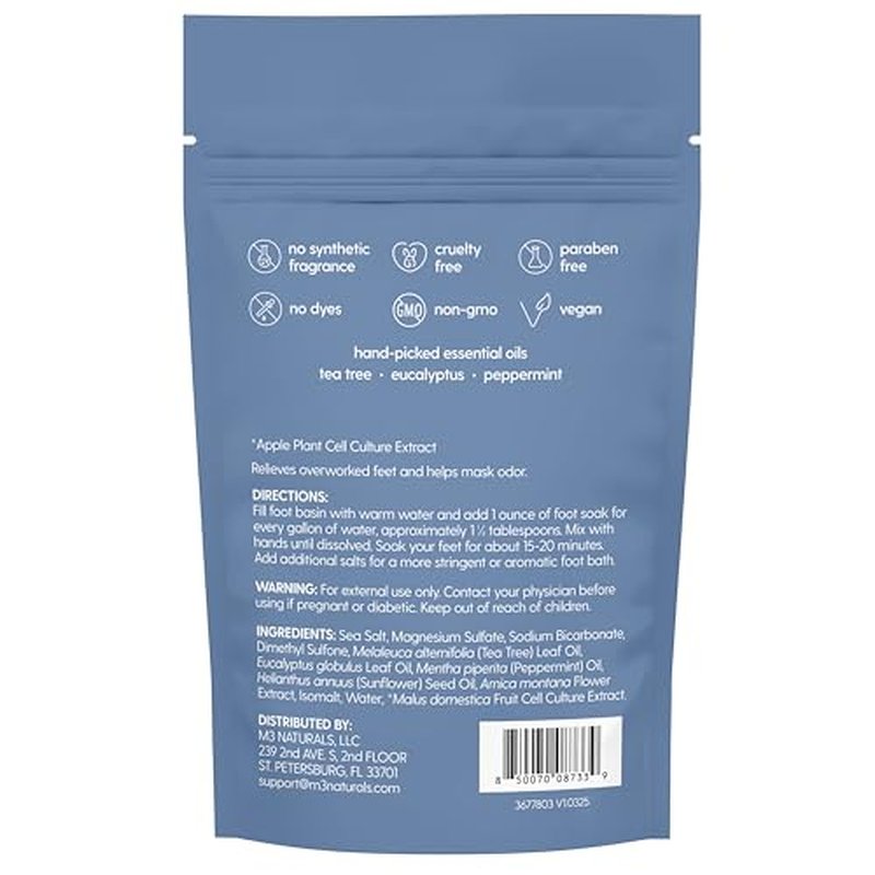 Sore Muscle Foot Soak with Magnesium & Arnica - 16 oz | Relaxing Bath Salts for Tired Feet