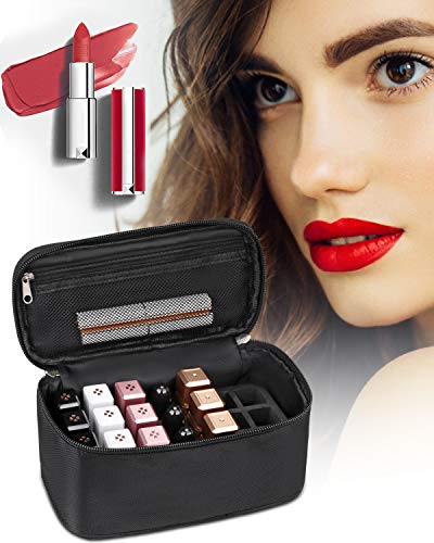 Lipstick Organizer Bag with 21 Compartments - Travel Makeup Case
