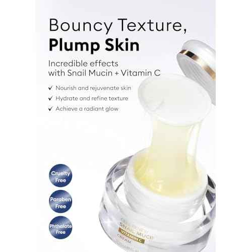 MISSHA Cell Renew Snail Mucin Vitamin C Cream 1.69 Fl oz, Hydrating Snail Mucin, Korean Skin Care for Improved Skin Texture & Youthful Glow, Korean Moisturizer, Kbeauty, Paraben Free