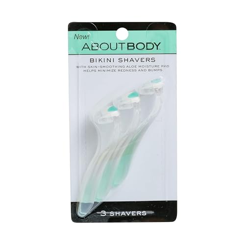 Bikini Body Shaver Set - 3 Disposable Razors with Aloe Moisture Pads - Gentle Grooming for Sensitive Areas - Variation of Bikini Body Shaver / 3 Pack