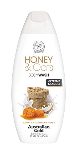 Australian Gold Honey & Oats Body Wash, 16.5 Ounce | Gentle & Moisturizing with Nutrient Rich Kakadu Plum & Vitamin E