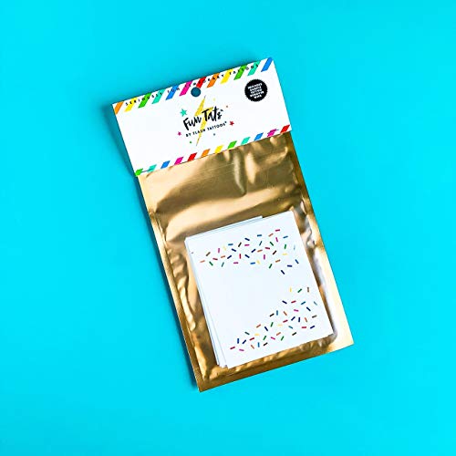 SPRINKLES RAINBOW EYE JEWEL set of 10 premium waterproof temporary colorful metallic gold and silver jewelry foil festival Flash Tattoos, eye jewel, rainbow sprinkles, metallic tattoo, face flash