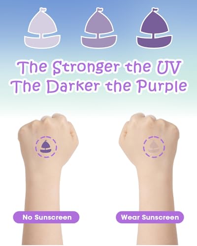 UV Detection Temporary Tattoos - 160 Count Sunscreen Reminder Stickers