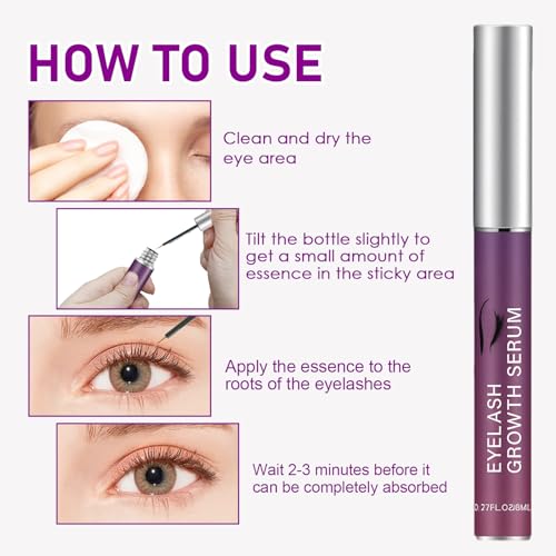 8ml Lash Enhancing Serum, Lash Boosting Nourishing Primer, Daily eyelash care, Improve the appearance of eyelashes, Support slender eyelashes, CreateThicker and Fuller Lashes