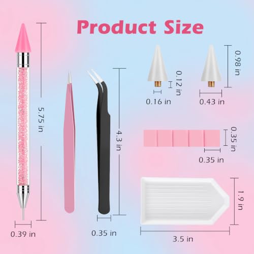 Rhinestone Picker Tool Kit - 3 Pens, 2 Tweezers, Wax Tips