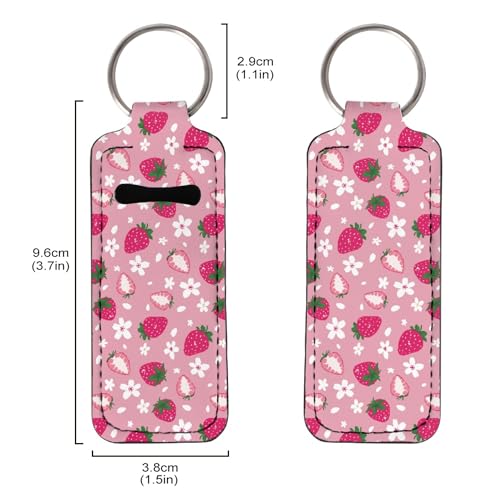 Neoprene Chapstick Holder Keychain for Lip Gloss & Cosmetics