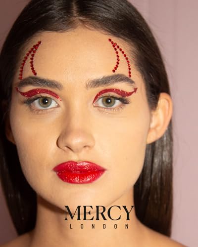 Red Devil Face Jewels Halloween Costume Headpiece