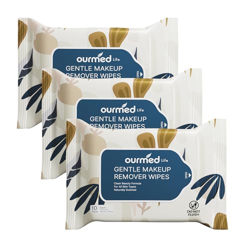 Gentle Makeup Remover Wipes - Alcohol-Free, Biodegradable, 30 Count