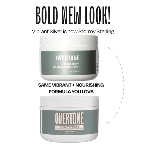 oVertone Stormy Sterling Color Depositing Hair Mask 8oz - Vibrant Semi-Permanent Treatment