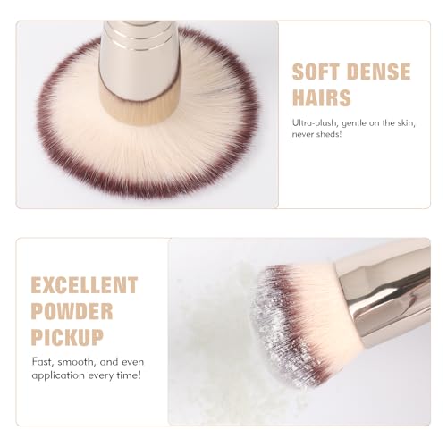 Dual-Ended Foundation Brush - Round & Angled Makeup Brush