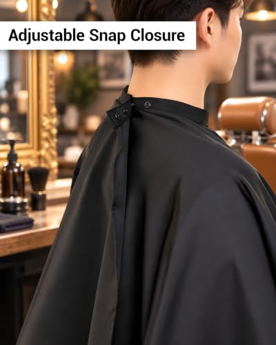IFAMIO 2 Pack Barber Capes 59x47in Nylon Hairdressing Cape with Snap Closure
