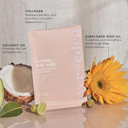 Evereden Soothing Belly Mask - 1 Belly Mask for Pregnant Women 1st & 2nd Trimester - Hydrating, Nourishing, & Soothing Pregnancy Skin Care Belly Masks - Clean & Vegan Pregnancy & Maternity Products