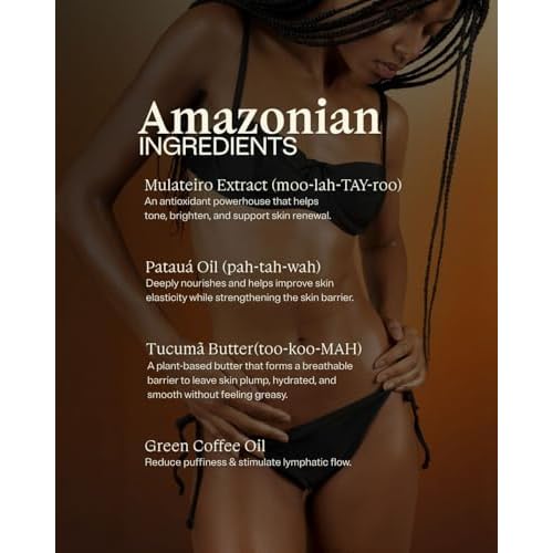 Gente Beauty Lymphatic Drainage Oil, Scented, Body Sculpting Formula, Brazilian Oils Blend with Pataua, Coffea Arabica, Mulateiro Extract (100ml)