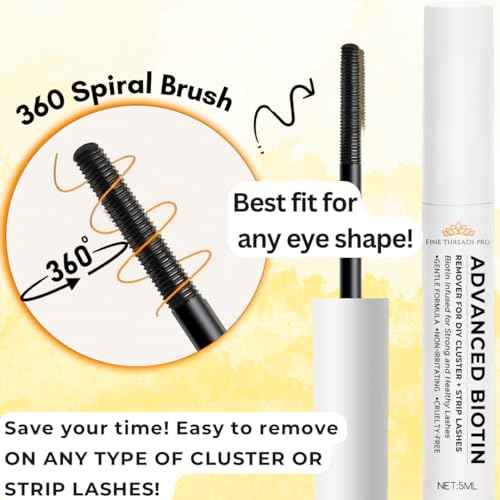 Lash Remover 2 in 1 BIOTIN Cluster Lashes Remover for Lash Extensions at Home Lash Clusters DIY Eyelash Extension Remover DIY Lash Extension Remover Adhesive