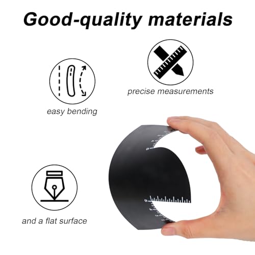 Barber Enhancement Card with Measurement Rulers, 2-Pack Hairline Shaper Tool