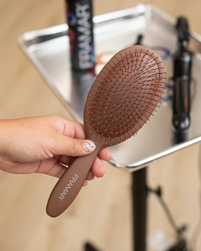 FRAMAR Chocolate Detangler Brush – Wet & Dry Hair
