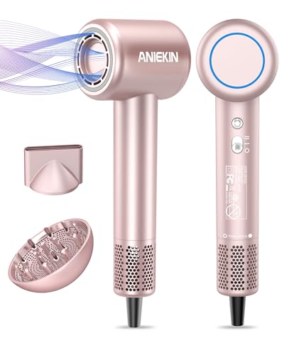 ANIEKIN Ionic Hair Dryer with Brushless Motor & Diffuser