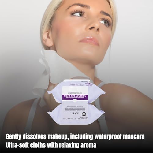 Equate Night-Time Soothing Makeup Remover Wipes, 40 Count, 2 Pack