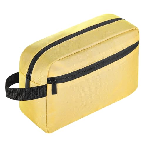 Icramsy Yellow Travel Toiletry Bag for Women & Men Hanging Cosmetic Organizer