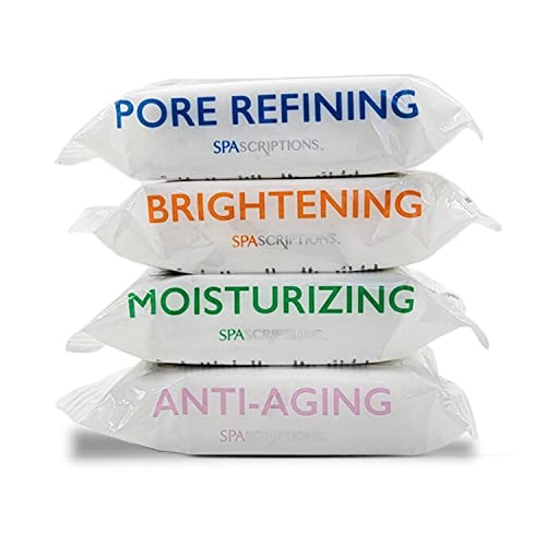 Spascriptions Anti-Aging Cleansing Towelettes - 120 Ct 4 Pack