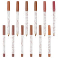 12-Color Matte Lip Liner Pencil Set - Waterproof Long Lasting