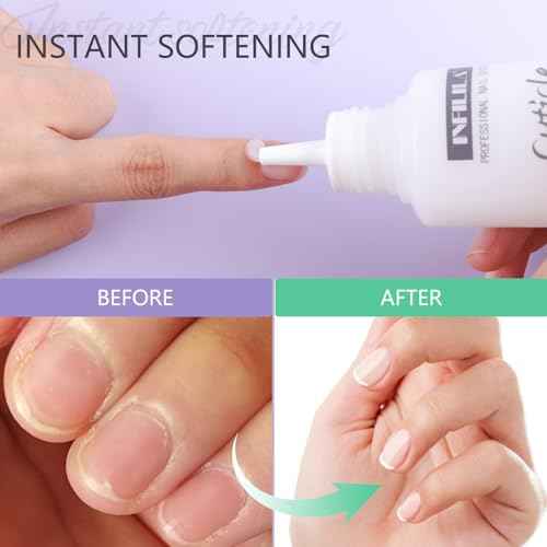 NXJ INFILILA Cuticle Softener, Instant Cuticle Remover Liquid for Hand, Foot & Nail Care, Salon Quality Professional Instant Softener Cream for Manicure & Pedicure Use