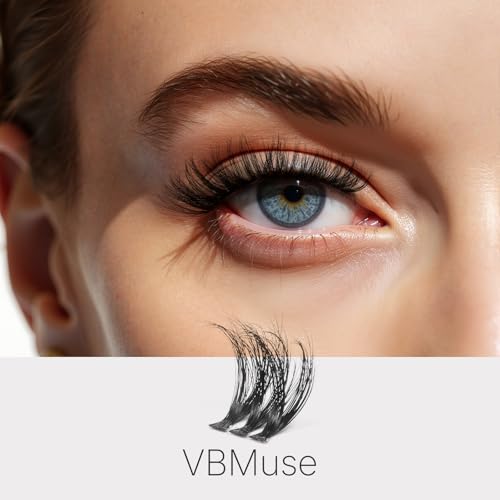 VEYESBEAUTY Lash Clusters 14mm Fluffy 3D Wispy Eyelashes