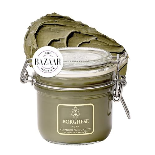 Borghese Advanced Fango Active Mud Mask for Face and Body - Exfoliating to Purifying Face Mask with Bentonite Clay & Hyaluronic Acid For Normal, Combination & Oily Skin
