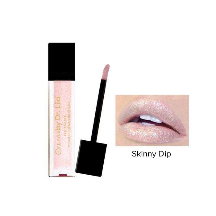 EPILYNX Vegan Glitter & Matte Liquid Lip Gloss - Moisturizing Formula for Hydration and Long Lasting Wear - Cruelty Free, Paraben Free, Gluten Free - Gloss, Skinny Dip by Dr. Liia