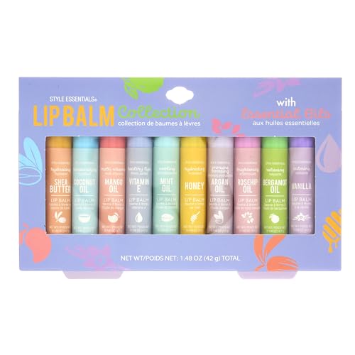 Expressions 10pc Lip Balm Collection -Hydrating Lip Balms Infused- Enriched Lip Balm Set