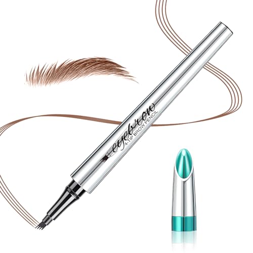 Microblading Eyebrow Pen 4-Fork-Tip - Waterproof Light Brown