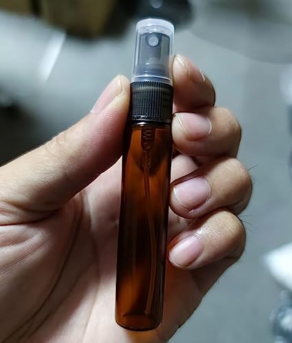 Elfenstall- 25 Pack Set 10ML Protable Refill Bulk Atomizer Spray Travel Perfume Bottle Hydrating Empty Bottle (Amber)