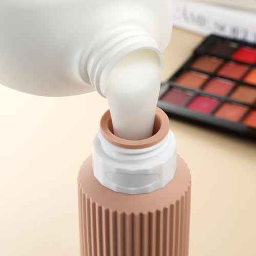 Travel Bottles for Toiletries, Large 6oz Travel Size Containers, BPA Free Leak Proof Tubs Refillable Liquid Accessories with Toiletry Bag for Cometic Shampoo and Lotion Soap (4 Pack)