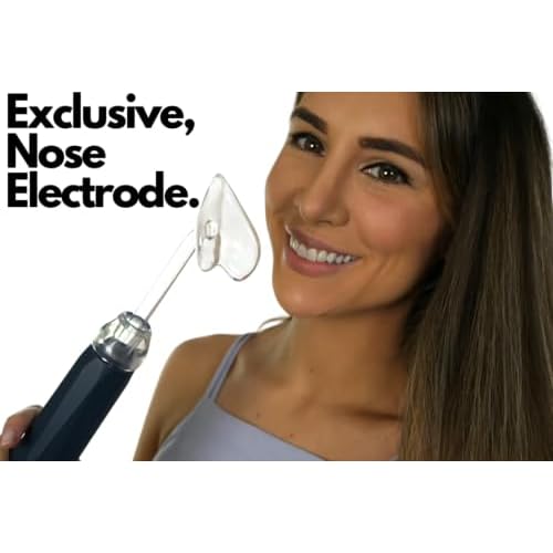 Lift Wand 2.0 Facial Anti-Aging Skin Therapy Wand Up to 20 Watt Power Includes 5 attachments w/Exclusive Nose Attachment w/ 3 Prong Safety Cord