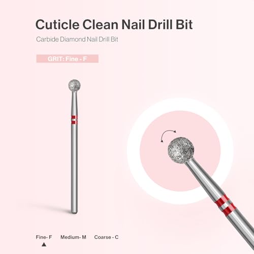 MelodySusie Ball Shape Carbide Cuticle Drill Bit 3/32"