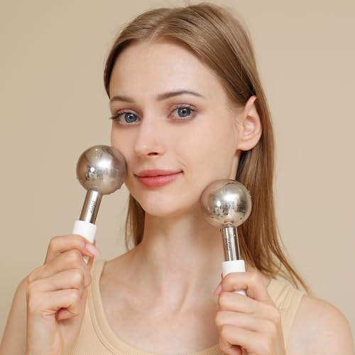 Pfefe Ice Globes for Face - Stainless Steel Cryo Roller