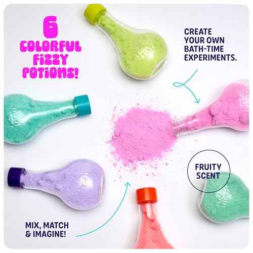 Tubby Tots Bath Potion Kits for Kids - 6 Pk - Bath Bombs for Kids - Toddler Bubble Foam Colors Fizzies - Bathtub Toys for Kid Ages 4-8 Years Old - Science Soap Potions Kit Age 3 4 5 6 7 8 - Non Toxic
