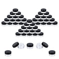 Black Lip Balm Containers 3g Sample Jars 50 Pack - Reusable Small Cosmetic Storage