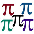 Colorful Pi symbol Tattoos for Pi day math teachers science camp