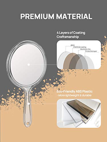 OMIRO Double-Sided 1X/3X Hand Mirror, 6-Pack, Clear (6pcs)