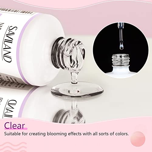 SAVILAND HEMA-Free Blooming Gel Clear Nail Polish for Nail Art