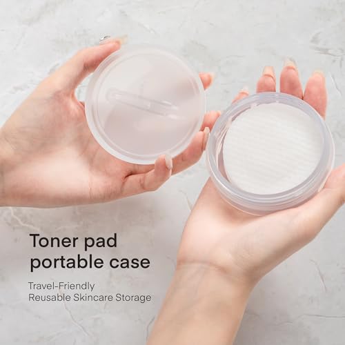 Korean Travel Skincare Container - Reusable Pad Storage