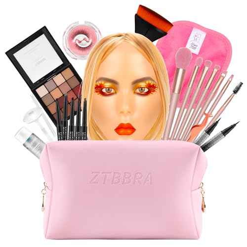 Kids Makeup Practice Face ? 5D Silicone Training Head with Full Kit, Reusable Makeup Practice Kit for Beginners, Children & Enthusiasts, Supports False Lashes & Wigs