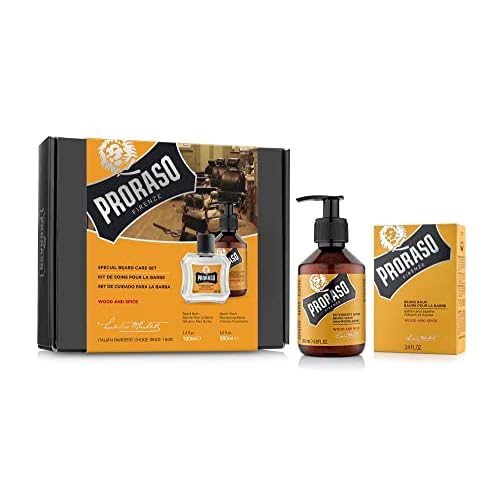 Proraso Beard Care Duo Kit for New or Short Beards with Beard Balm and Wash